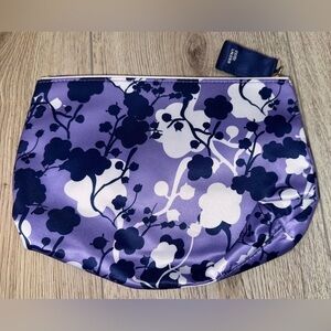 Estée Lauder Purple Floral makeup bag cosmetic purse